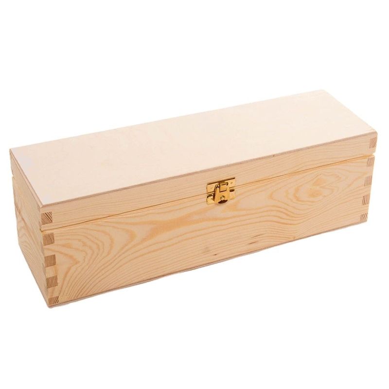 Custom Order Accepted Silk-screen Printing Unfinished Pine Wood Wooden Box for Wine
