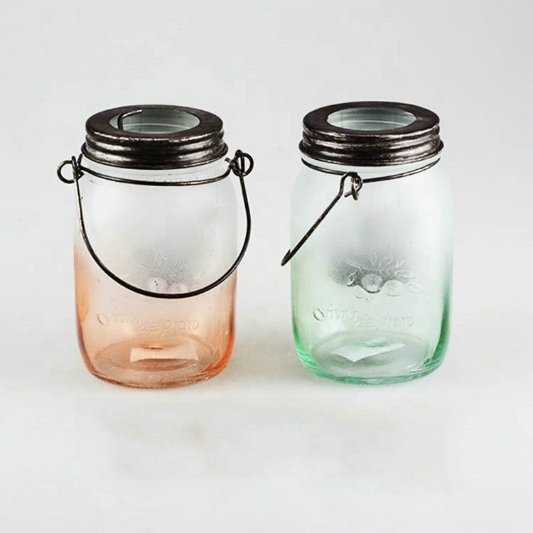 Stylish and Transparent Glass Storage Jar with Colored Plastic Cover 100% Food Safe