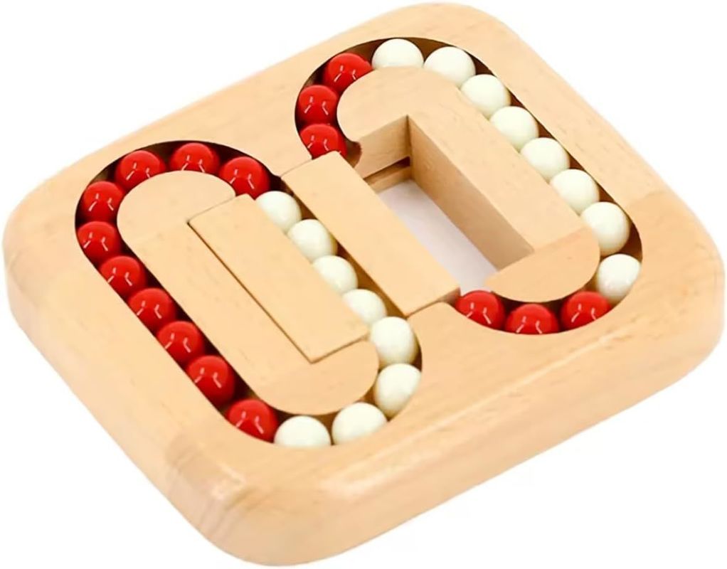 Unisex 202405 Wooden Tile Brain Maze Game for Seniors Older Adults Easy Puzzle Toys for Alzheimer's