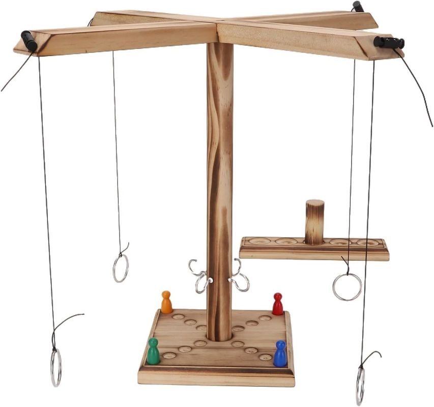 Save Space Solid Wooden Ring Hook Toss Game Latest Addition for Bar Entertainment