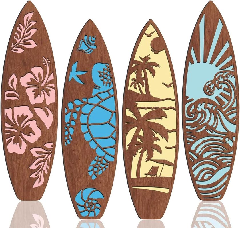 Summer Hawaiian Tropical Surf Boards Decor for Wall As Your Request Party Beach Art