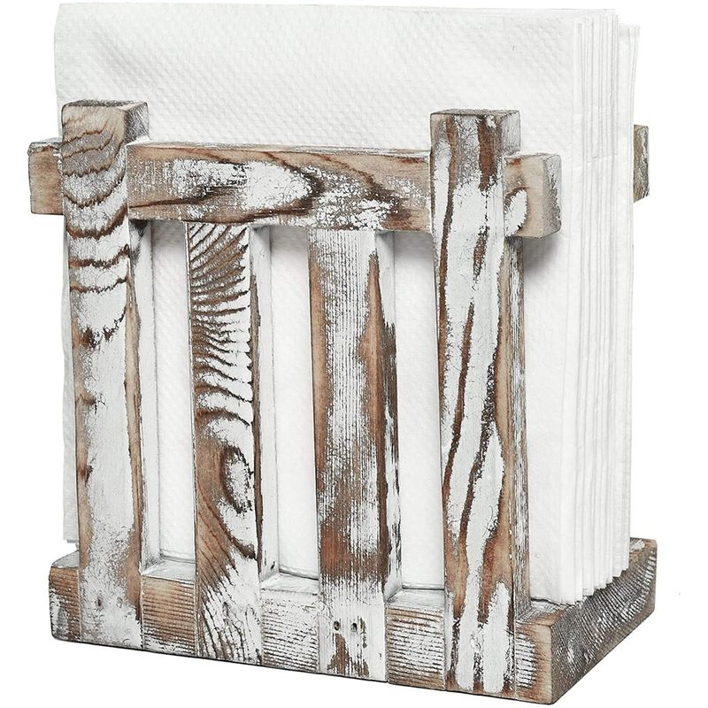 Rustic Style Wood Napkin Holders for Table Restaurants Gifts Custom Burned All-Season