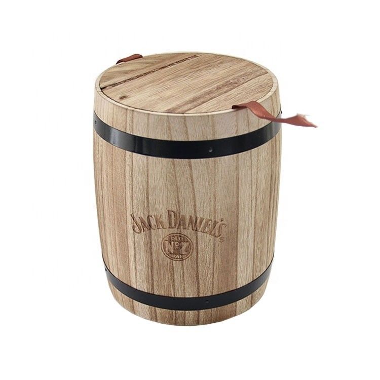 Printing Burned Wooden Coffee Barrel Simple and Useful Design Perfect for Bulk Buying