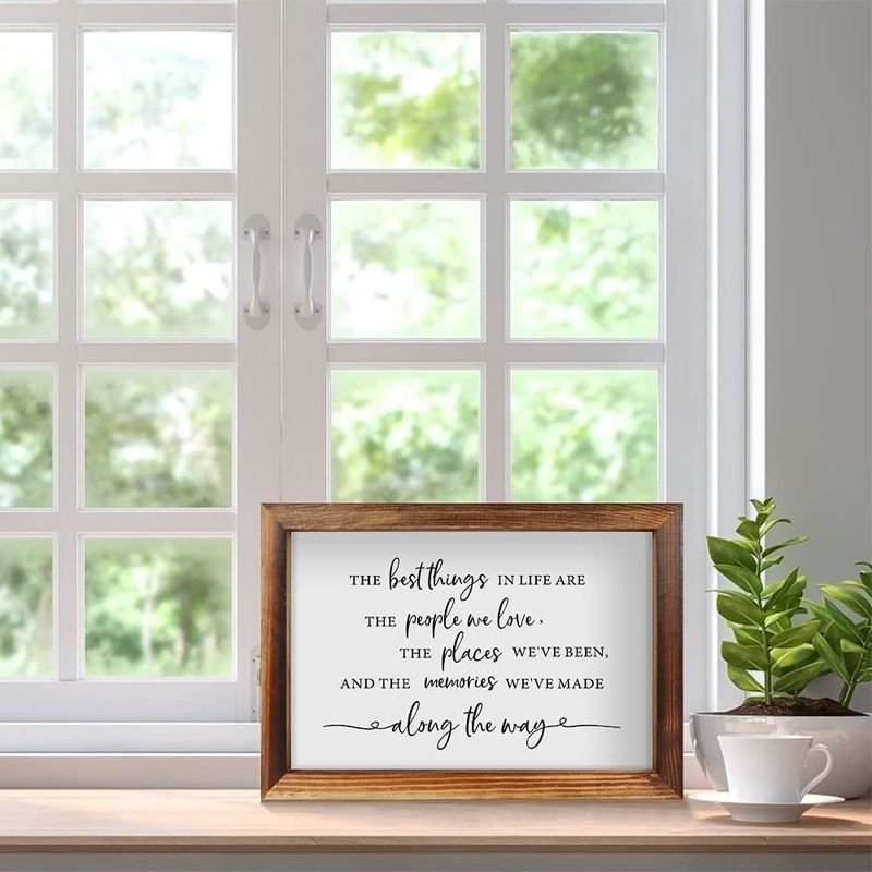 Wooden Wall Hanging Sign for Farmhouse Bedroom Vintage Family Sign in Plain Color