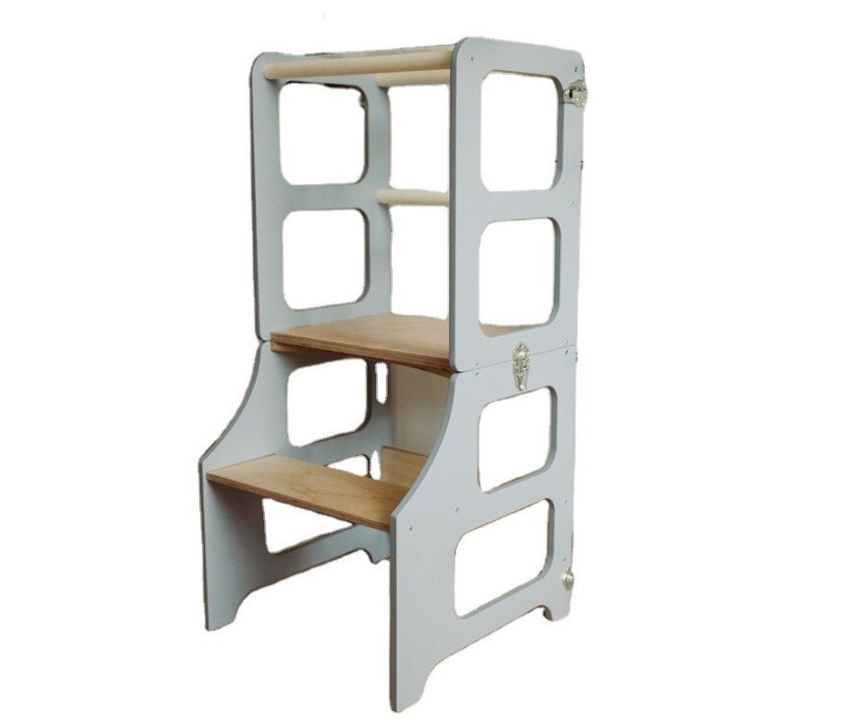 Mail Packing Living Room Kitchen Tower 3in1 Foldable Step Stool Desk Slide for Kids