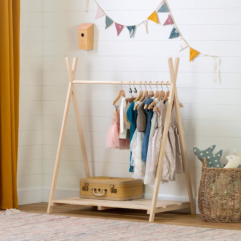 South Shore Sweedi Scandinavian Clothes Rack A Must-Have for Living Room Shoe Storage