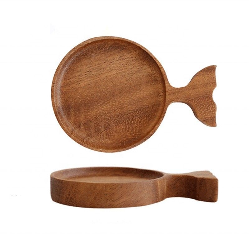 Minimalist Style Acacia Walnut Beech Wooden Coaster for Coffee Cup from Custom Design
