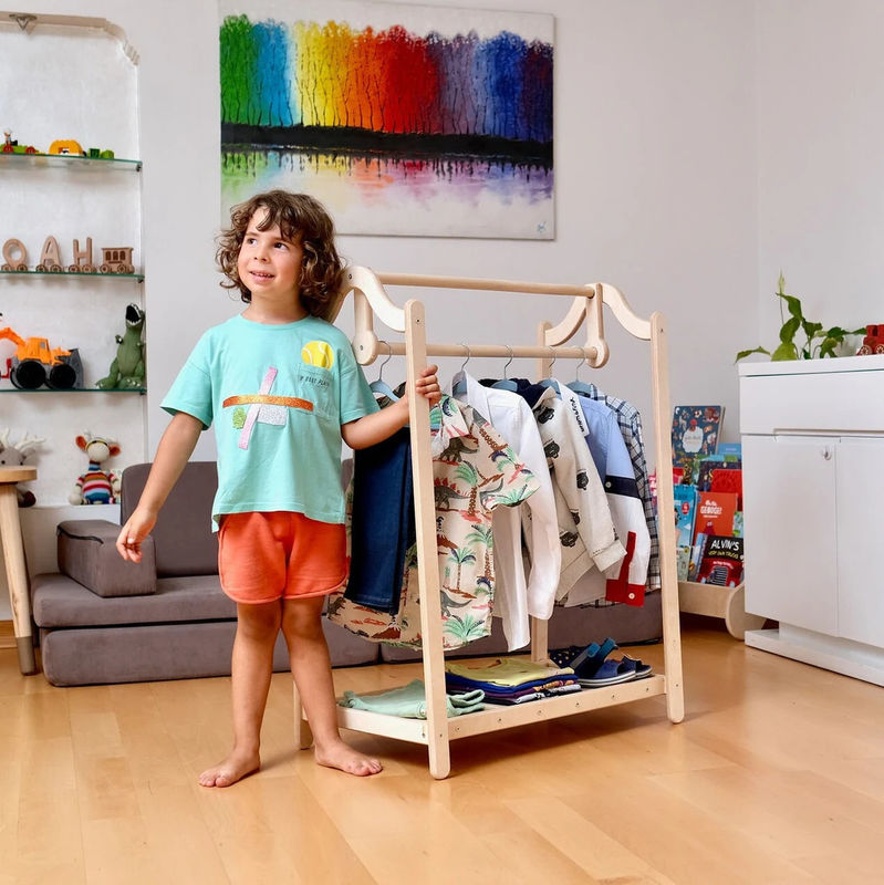 Stylish and Functional Toddler Wardrobe Modern Design Workshop Dressing Up Rail Closet