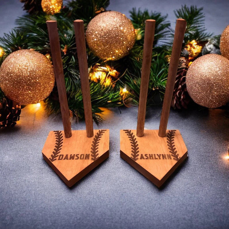 Wooden Plain Color Stacked Sports Ring Display for Softball and Baseball Championship