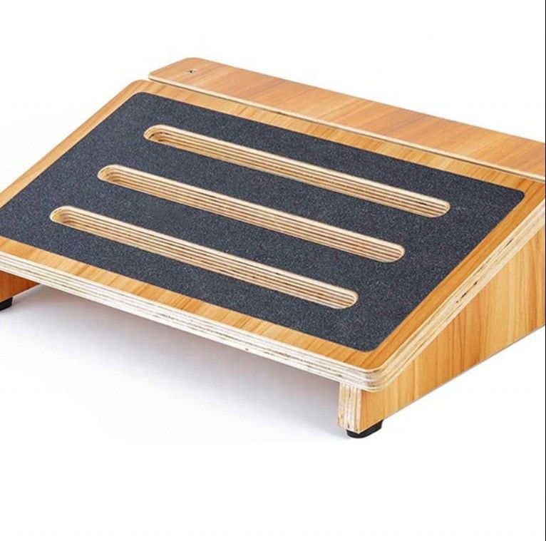 Ergonomic Wooden Step Stool for Posture Support Under Desk in Home and Office Chairs