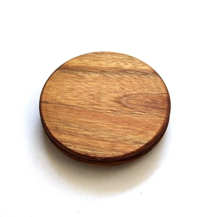 Food Grade Acacia Wood Seal Lid for High Borosilicate Glass Storage Jar FSC Certified