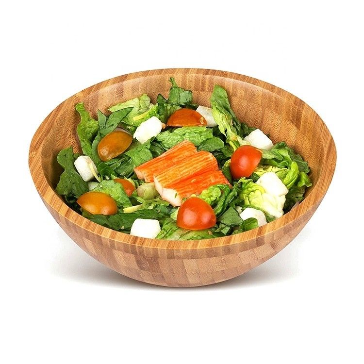 Minimalist Design Bamboo Salad Bowl Sustainable and Reusable for Eco-Conscious Dining