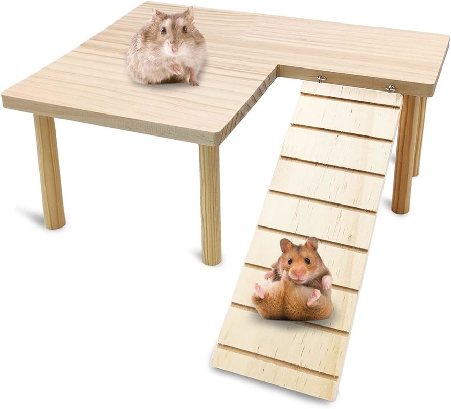 Hamster Standing Platform Exercise Toy Cage Accessories with Push-up Closure Type