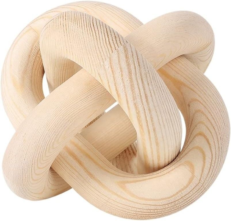 Modern Style Custom Natural Wood Chain Link Decorative Wall Decoration Chain for Tea/Coffee/Candy
