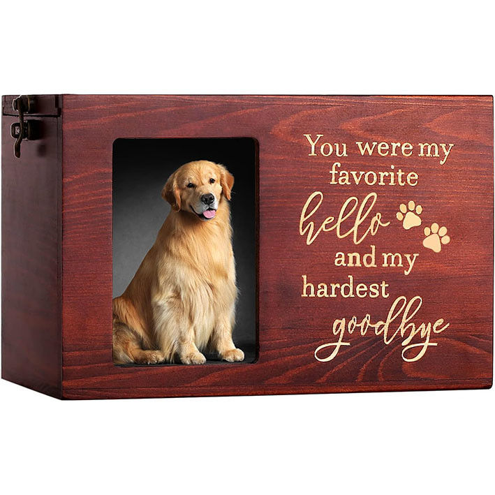 Pet Ashes Wooden Funeral Cremation Urns with Photo Frame Keepsake Memory Box Advantage