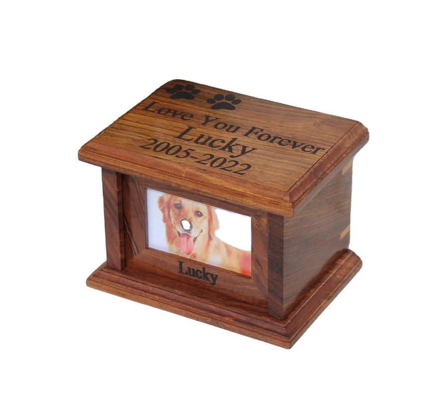 Pet Caskets Urns Wooden Keepsake Box for Lovingly Storing Ashes of Beloved Dog or Cat