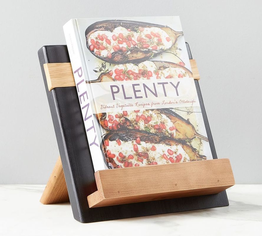 Handmade Reclaimed Wood Cookbook Holders Pine and Oak Slats for Kitchen Organization