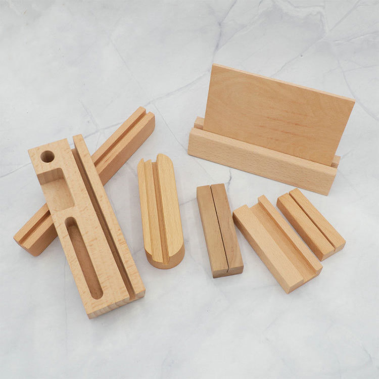 Wooden Base for Solid Wood Desk Calendar Card Postcard Creative Mobile Phone Decoration