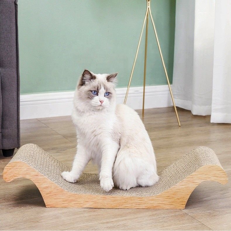 Customized Pet Corrugated Scratching Pad Cat Scratch Board Toys for Room Space Selection