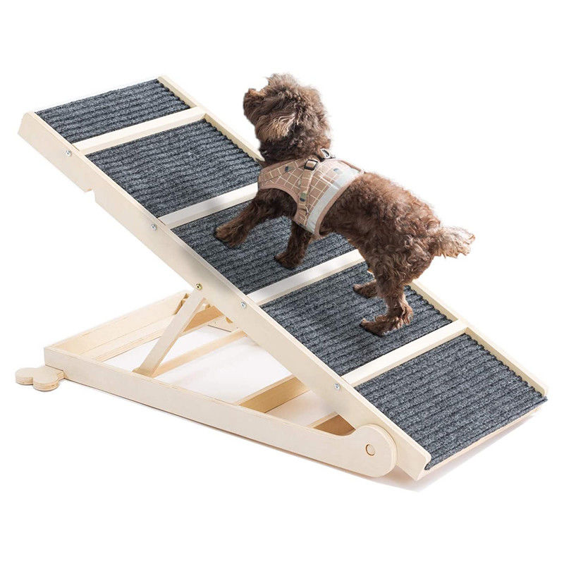 Pet Training Products Wooden Adjustable Anti-Slip Dog Climb Ladder for Training and Painting