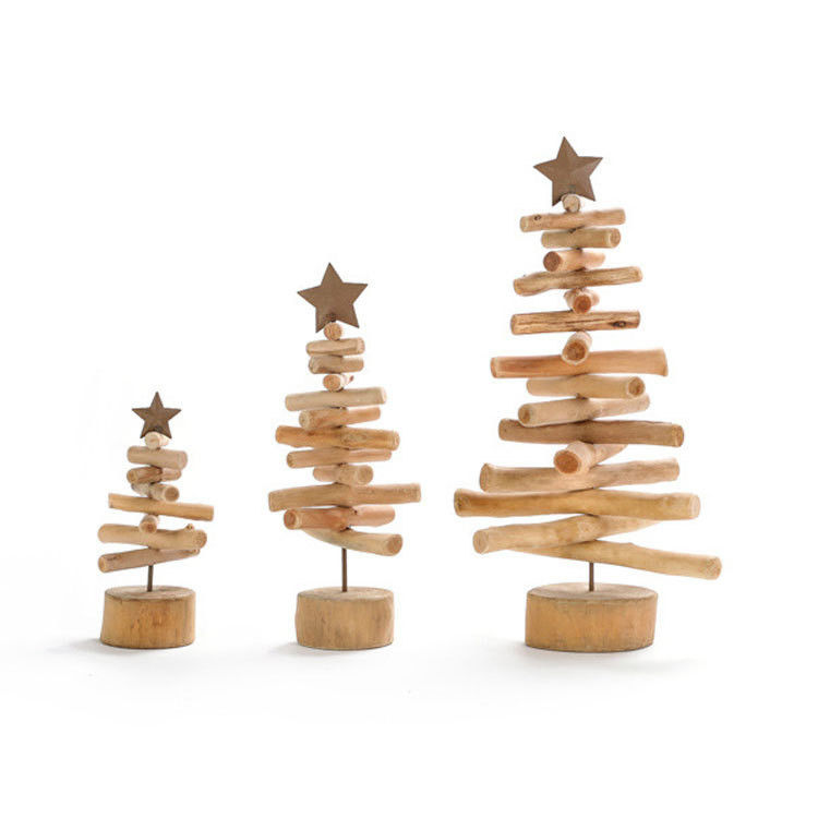 Custom Printing Artificial Xmas Trees Mini Wooden Decoration for Home Decor Christmas Tree