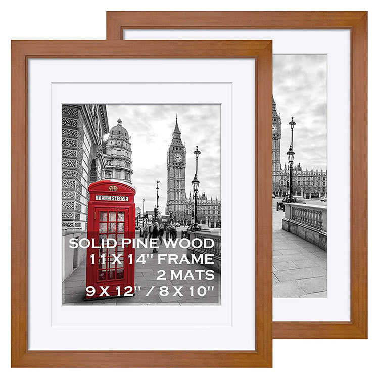 Home Decorative Wedding Gift Varnished Wood Photo Wall Frames with Artistic Design