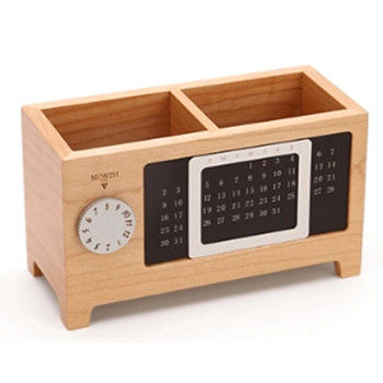 17X7.2X9.6cm Wooden Pen Holder Advent Calendar Box Keep Your School Supplies Organized
