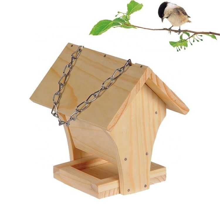 Customized Small Cute Outdoor Decoration Pigeons Bird House All Seasons Wooden Feeder