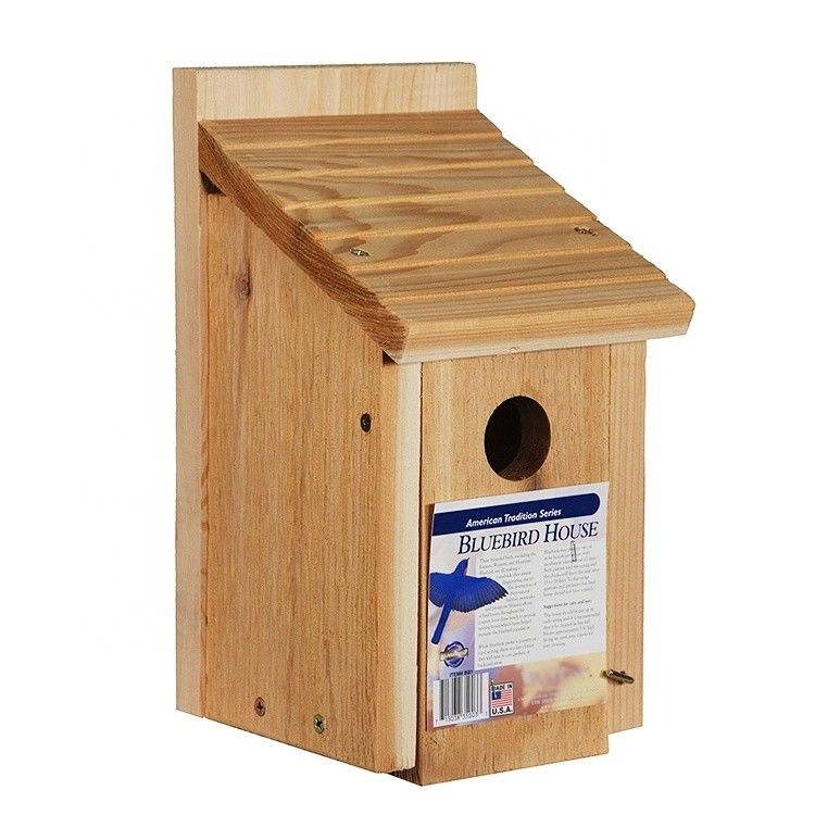 Custom Simple Style DIY Wooden Bird House Wood Craft Decoration Burned