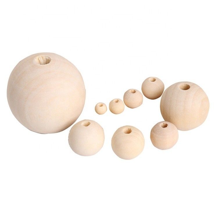 20mm Bulk Round Wood Beads Great for DIY Gifts and Necklaces in Natural Color