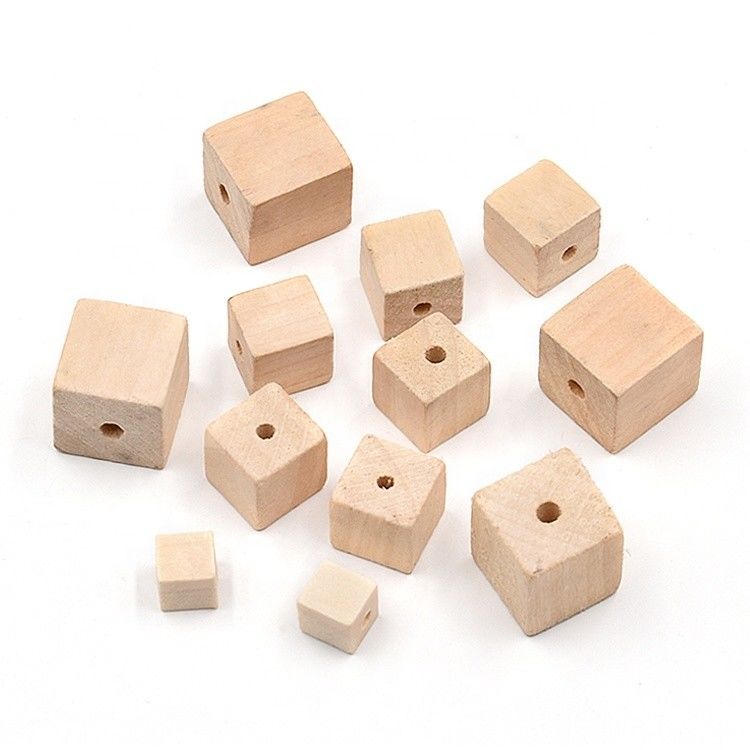 Eco-Friendly Solid Wood Bead for DIY Heart Necklace and Bracelets Chandelier Decor