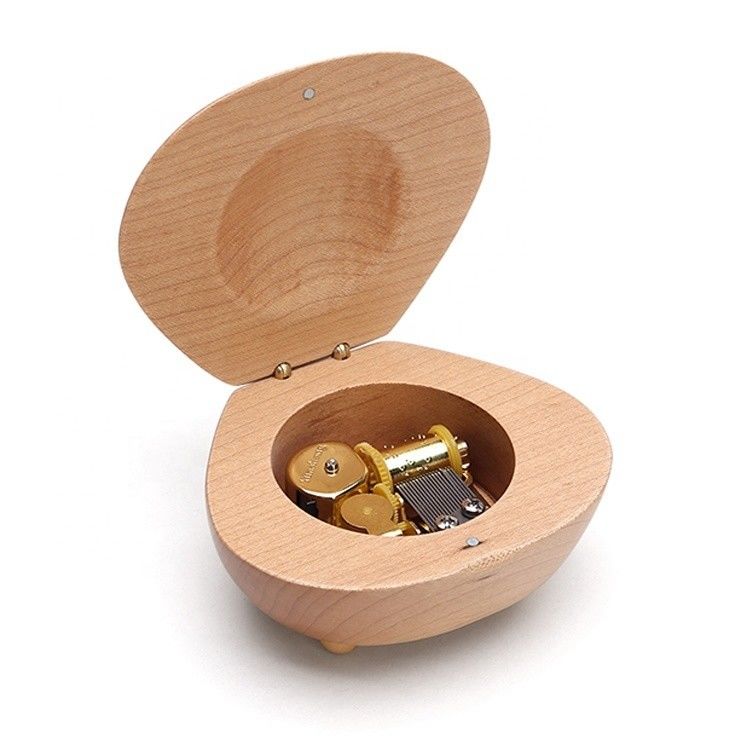 Custom Logo Acceptable DESIGN Wooden Music Box for Christmas Hand Cranked Mini Box