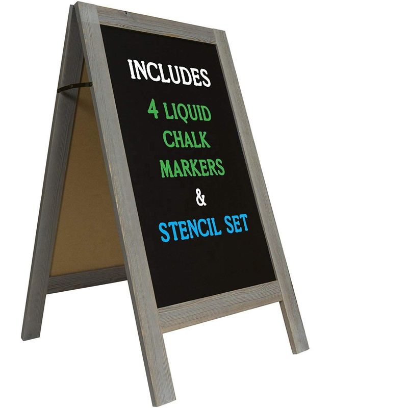 Blackboard for Restaurant Cafe in Wooden Plain Color at Mini Simple Useful Style
